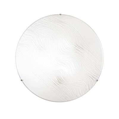 Plafoniera rotonda vetro bianco ghirigoro 40cm 3xE27  42695