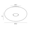 Plafoniera luminosa salotto camera da letto bottone deco nero bianco tortora 4 luci 52cm vetro  4367 - foto 5