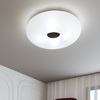 Plafoniera luminosa salotto camera da letto bottone deco nero bianco tortora 4 luci 52cm vetro  4367 - foto 7