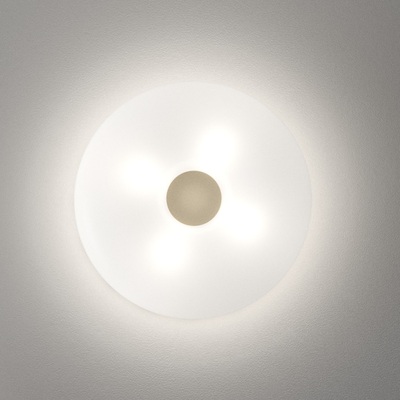Plafoniera luminosa salotto camera da letto bottone deco nero bianco tortora 4 luci 52cm vetro  4367