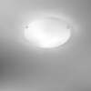 Immagine aggiuntiva di Plafoniera bianca in vetro con bordo satinato 4 luci rotonda 50cm  42286