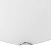 Particolare di Plafoniera bianca in vetro con bordo satinato 4 luci rotonda 50cm  42286