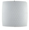 Plafoniera quadrata grande vetro decoro triangoli 4 luci E27 39193 LUCI MODERNE