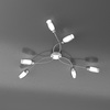 Immagine aggiuntiva di Plafoniera moderna 6 luci cromata moderna vetrini  41525