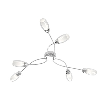 Plafoniera moderna 6 luci cromata moderna vetrini 1011/PL6-A FEELING TOP LIGHT