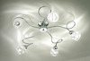 Plafoniera grande 75cm a 5 luci con vetro bianco o colorato CAMILLA PL5 BIA DUE P