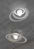 Ulteriore dettaglio di Plafoniera moderna 50cm bianca con forme concentriche in metallo laser  44210