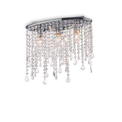 Plafoniera con gocce di cristallo a 3 luci RAIN PL3  IDEAL LUX