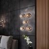 Immagine aggiuntiva di Plafoniera applique cromata 5 sfere trasparenti vetro decorato  43683