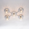 Ulteriore dettaglio di Plafoniera applique cromata 5 sfere trasparenti vetro decorato  43683