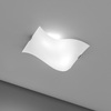 Particolare di Lampada a soffitto plafoniera da arredo 70 cm vetro curvato piega morbida  43397