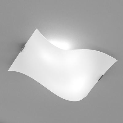 Lampada a soffitto plafoniera da arredo 70 cm vetro curvato piega morbida 1044/70 WING TOP LIGHT