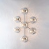 Immagine aggiuntiva di Plafoniera applique cromo lucido grande con 7 sfere trasparenti vetro decorat