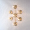 Immagine aggiuntiva di Plafoniera applique grande bronzata 7 luci vetro a sfera trasparente decorato