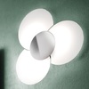 Plafoniera grande particolare a 6 lampadine e vetri dettaglio cromo 1114/70-CR CLOVER TOP LIGHT
