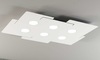 Plafoniera con 6 luci in metallo bianco 1161/6 ECHO TOP LIGHT