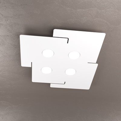 Plafoniera in metallo bianco con 4 luci 1161/4 ECHO TOP LIGHT