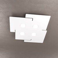 Plafoniera in metallo bianco con 4 luci 1161/4 ECHO TOP LIGHT