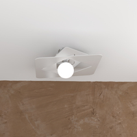 Plafoniera design inclinato metallo bianco quadrata 1159/PL45-BI WACKY TOP LIGHT