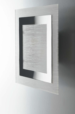 Plafoniera quadrata applicazione cromata 40x40cm 39214 LUCI MODERNE