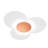 Plafoniera moderna a soffitto design a fiore dettaglio foglia rame 1114/70-FR CLOVER TOP LIGHT