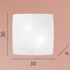 Ulteriore dettaglio di Plafoniera vetro bianco texture riga su riga 2xE27 30cm  42686
