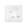 Plafoniera riquadri tortora quadrata vetro lucido bianco 30cm 2xE27  42702