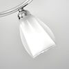 Particolare di Plafoniera o applique decorativa sinuosa 4 luci cromata vetro eleganza  44499