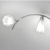 Plafoniera o applique decorativa sinuosa 4 luci cromata vetro eleganza LUCI MODERNE - foto 4