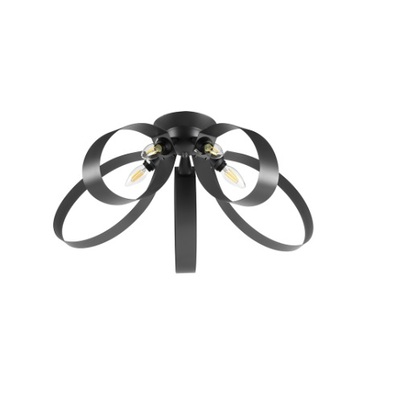 Lampada da soffito plafoniera grigio antracite molto luminosa 5 luci ellisse  41429