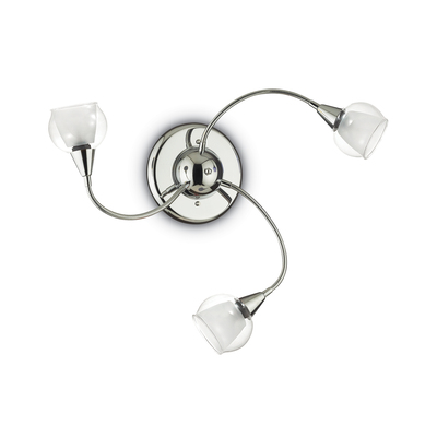 Lampada da soffitto o parete flessibile 3 luci vetro TENDER PL3 IDEAL LUX