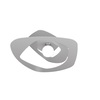 Immagine aggiuntiva di Plafoniera in metallo Top Light grigia moderna 1157/PL65-GR WARPED TOP LIGHT