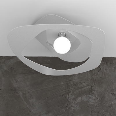 Plafoniera in metallo Top Light grigia moderna 1157/PL65-GR WARPED TOP LIGHT