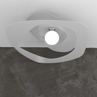 Plafoniera in metallo Top Light grigia moderna 1157/PL65-GR WARPED TOP LIGHT