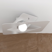 Lampada soffitto 60cm bianca metallo zig-zag moderna 1159/PL60-BI WACKY TOP LIGHT