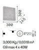 Particolare di Applique 30cm o plafoniera con cristalli incastonati nella maglia metallica ADMIRAL P