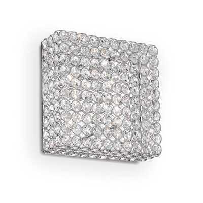 Applique 30cm o plafoniera con cristalli incastonati nella maglia metallica ADMIRAL PL4 IDEAL LUX