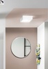 Altra foto di Lampada parete soffitto gesso bianca verniciabile quadra 25x25cm