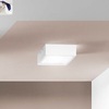 Lampada soffitto gesso bianca verniciabile quadra 25x25cm 42142 LUCI LED