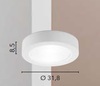 Misure Plafoniera rotonda in gesso con diffusore in vetro 2xE27