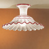 Plafoniera in ceramica bianca e rossa rustica per ambienti mattoni a vista  45527