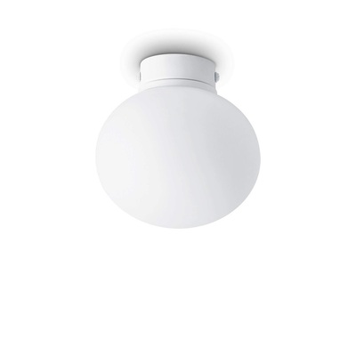 Piccolissima plafoniera ovale in vetro bianca G9 13cm COTTON PL1 D13 IDEAL LUX
