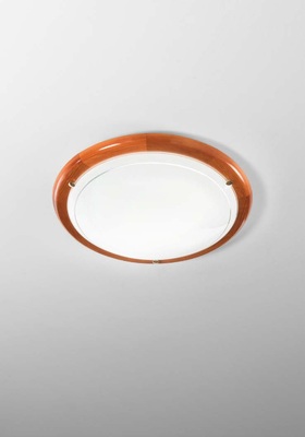 Plafoniera con cornice in legno soffitto da 30cm 1 luce E27 39757 LUCI CLASSICHE