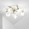 Lampada soffitto disegno floreale vetri campanula 5 luci  45122
