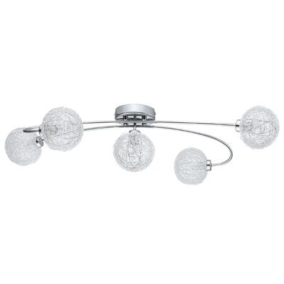 Plafoniera moderna 5 luci sfere metallo 92777 CARIS EGLO