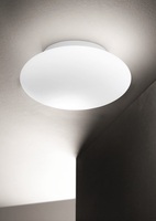 Plafoniera rotonda plastica esterno interno 33,5cm IP44 bianca BUBBLE PL1 IDEAL LUX