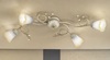 Plafoniera aperta a sviluppo orizzontale shabby 4 luci camera da letto ELENA/PL4/BIA DUE P