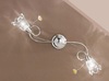 Lampada parete o soffitto 2 luci con fiori ambra BETTA/PL2/AMB DUE P
