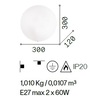 Immagine aggiuntiva di Plafoniera applique bianca tonda 30cm 2xE27 SIMPLY PL2 IDEAL LUX