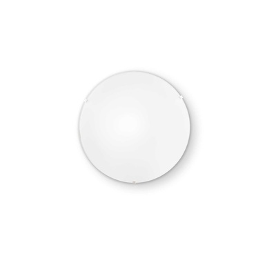 Plafoniera bianca rotonda vetro curvato 25cm SIMPLY PL1 IDEAL LUX